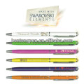 Free sample! custom slim metal pen with SW*AROVSKI stone on top as promotional gift P70107